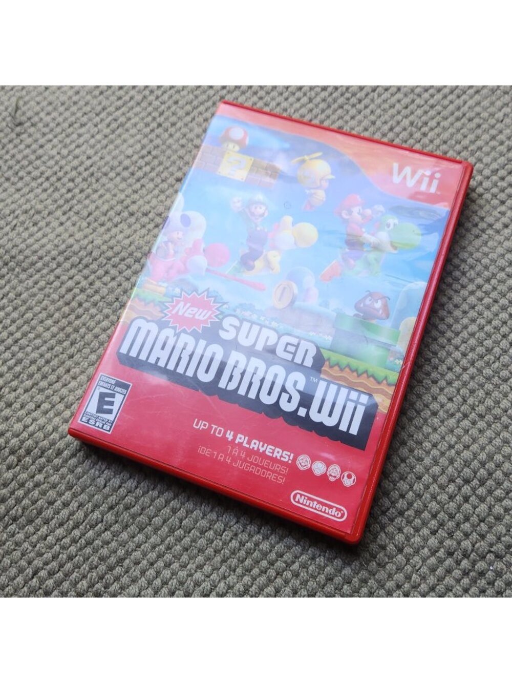 New Super Mario Bros. Wii Game in box No manual but code tested works SEE VIDEO